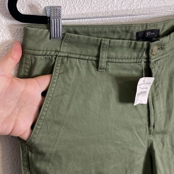 NWT- J crew- Frosty Olive twill pants- Size 6 - Picture 4 of 9